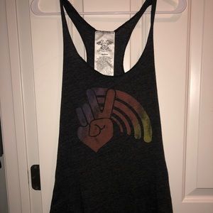 Rainbow Peace Sign Tank Top